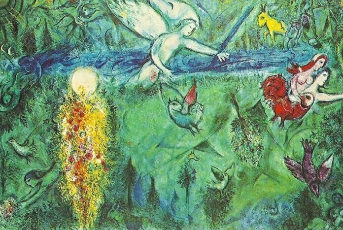 Die Vertreibung aus dem Paradies von Marc Chagall