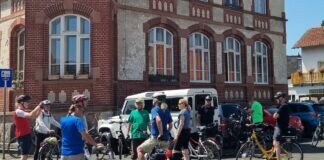 Gruppe von Grünen zusammen mit Kerstin Gromes in Langd