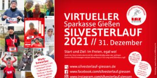 Virtueller Sparkasse Gießen Silvesterlauf am 31.12.2021