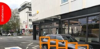 ADFC legt Fahrradstellplatzkonzept vor – 4.500 neue Stellplätze an über 350 Standorten Vorschlag für Fahrradbügel in der Fahrradstraße Löberstraße