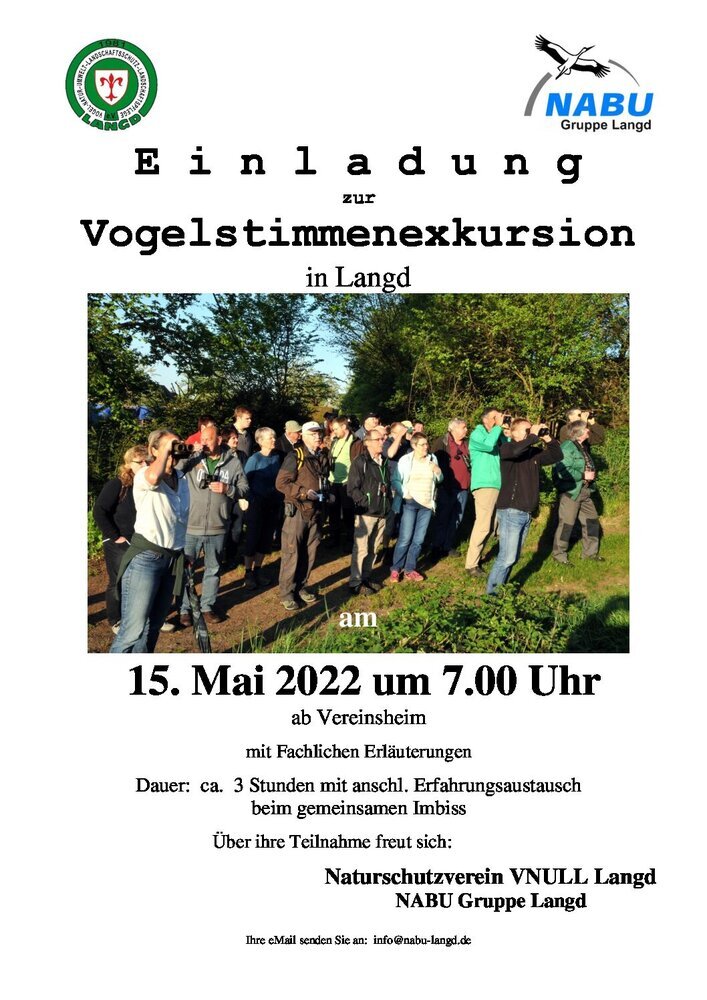 E i n l a d u n g Vogelstimmenwandg 2022