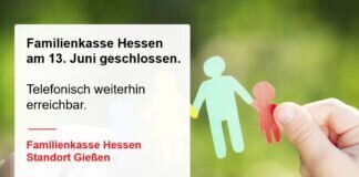 Familienkasse Hessen am 13. Juni geschlossen