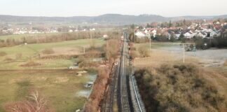 Verkehrswende-Initiativen zur Vogelsbergbahn: Viele Verbesserungen sofort möglich Zweigleisiger Abschnitt kurz vor Rödgen