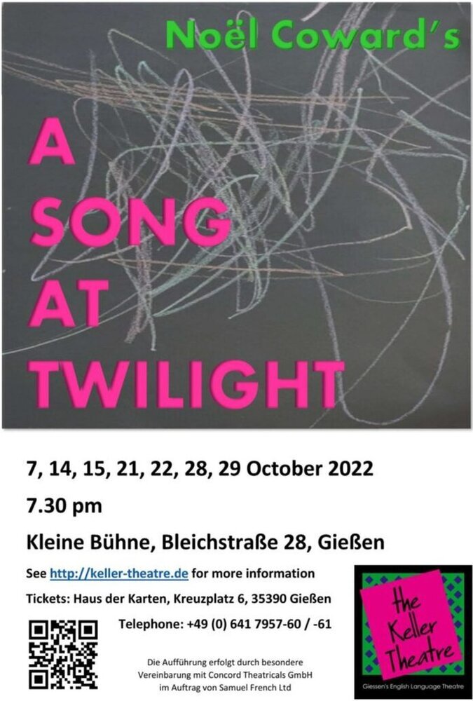 A Song at Twilight Poster copyright by the Keller Theatre