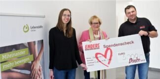Begleitete Elternschaft der Lebenshilfe Gießen freut sich über Spende der Firma Enders