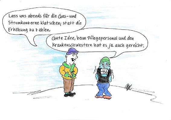 klatschen für die Kosten