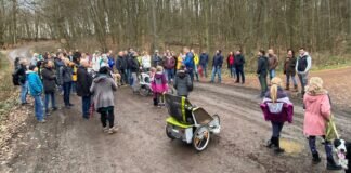 Neujahrswanderung des NABU/VNULL Langd durch den Naturwald Langd an die Horloff am Tiergarten