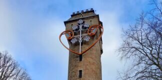 Spiegelslustturm und Botanischer Garten in Marburg