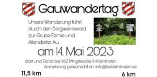 Natur erleben mit dem TSV Klein-Linden – Gau-Wandertag am 14. Mai 2023 beim TSV Klein-Linden!