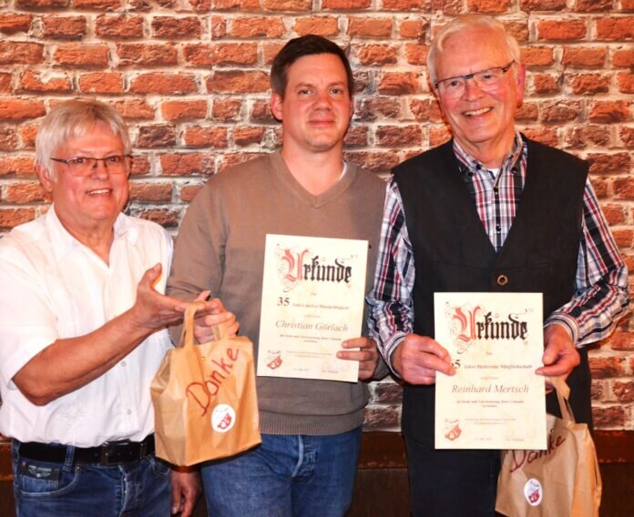 Ehrung Dieter Seidler Christian Görlach Reinhard Mertsch
