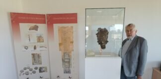 3D-Druck des Pferdekopfes im Besucherzentrum zu sehen