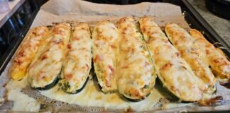Gefüllte Zuccini,mal vegetarisch