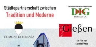 Doku-Kurzfilm „Gießen-Ferrara – Städtepartnerschaft zwischen Tradition und Moderne“: DIG Mittelhessen e.V. feierte Premiere als Film-Produzent mit Regie von Claudio D’Attis
