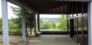 Trauerhalle als Insektenfalle