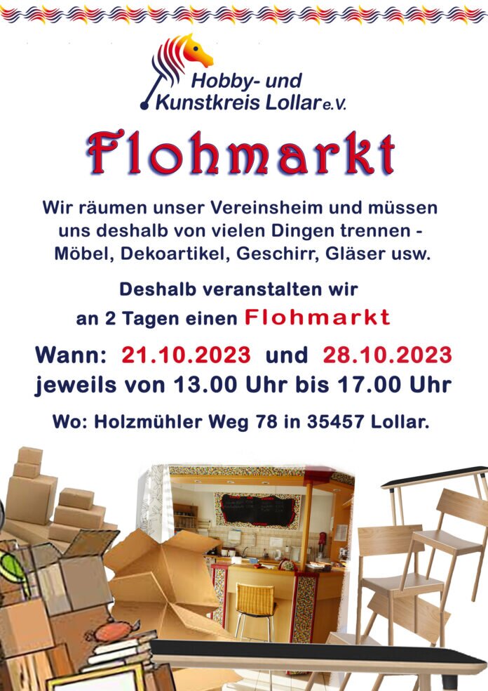 Plakat Flohmarkt 2023 Hobbykreis
