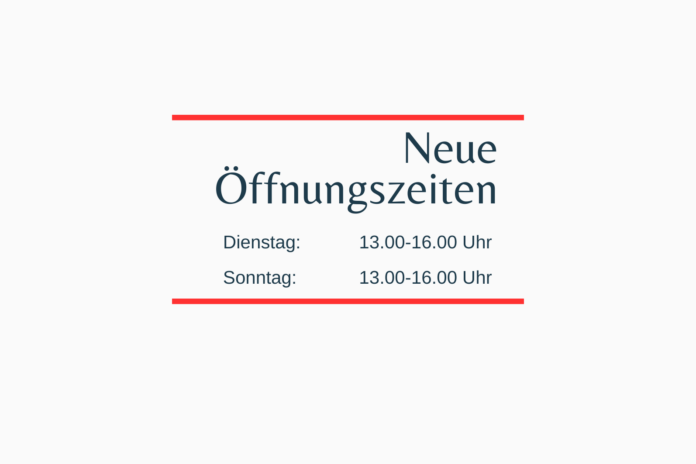 Minimalist Opening Times Poster (135 x 90 mm)