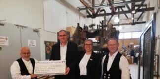 Volksbank Wißmar spendet großzügig an Holz- u. Technikmuseum