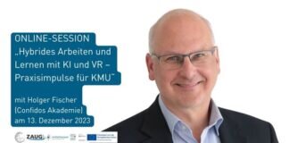 „Hybrides Arbeiten und Lernen mit KI und VR – Praxisimpulse für KMU“ Online-Session am 13. Dezember 2023 im Rahmen der Veranstaltungsreihe der Digitalen Weiterbildungsverbünde Mittelhessen