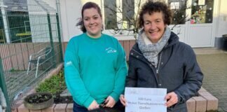 Spende mit einem Lächeln an den Tierschutzverein Gießen – Hungener Yogastudio übergibt 300 Euro für das Tierheim Gießen