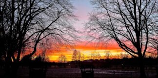 Malerische Abendstimmung