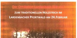 Am 24. Februar 2024 Holzversteigerung mit „Männerbräut“