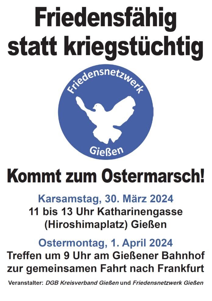 Ostermarsch Gießen 2024-Vorderseite