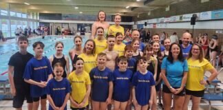 DLRG Bezirk Gießen Wetterau Vogelsberg ermittelt Bezirksmeisterinnen/Bezirksmeister im Rettungsschwimmen – Laubacher in Topp-Form