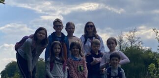 Kindergruppe NABU / VNULL Langd auf Erkundung des Frühlings