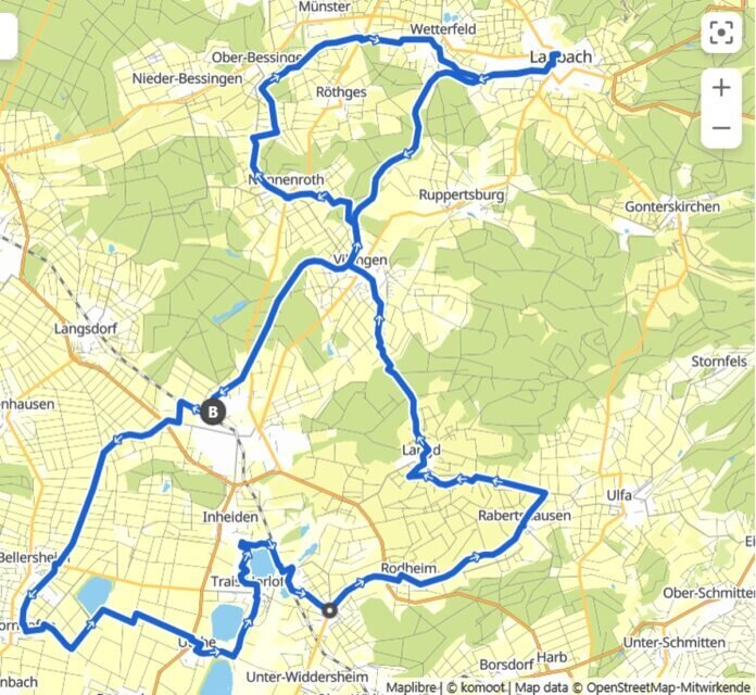 20240608-PM-Gruene-Streckenplan-Rund-um-Hungen-Komoot