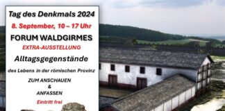 Sonderausstellung und öffentliche Führung im Römischen Forum Waldgirmes zum Tag des offenen Denkmals