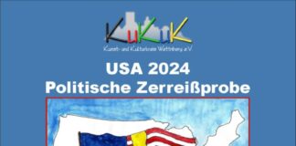 Donnerstag, 26. September um 19 Uhr im KuKuK – USA 2024: Politische Zerreißprobe – Barbara Yeo-Emde spricht und singt