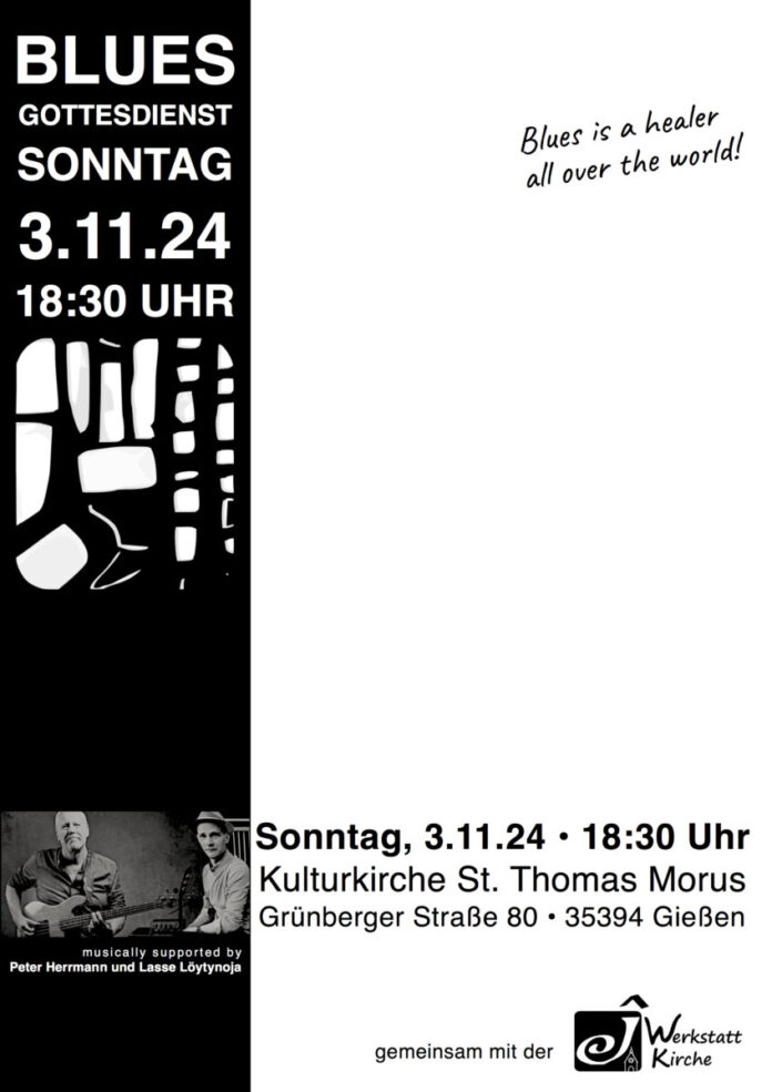 Radikal und Subversiv: 8. Bluesgottesdienst am 3.11. 18:30 Uhr in Kulturkirche
