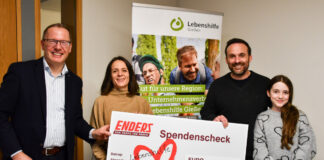 Firma Enders spendet 5.000 Euro an die Lebenshilfe Gießen