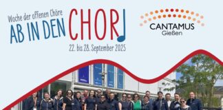 Ab in den Chor! Offene Probe beim Chor Cantamus Gießen am 28. September 2025