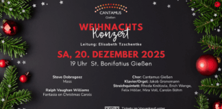Weihnachtskonzert von Cantamus Gießen in der Bonifatiuskirche Gießen
